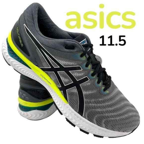 ASICS Mens Gel-Nimbus 22 FlyteFoam Lace Up Running Shoes Piedmont Gray Size 11.5 main image 15